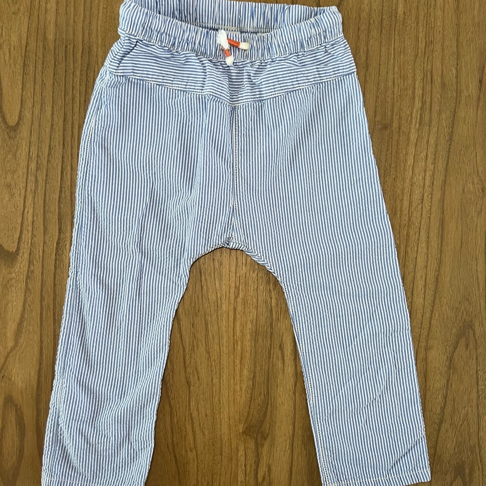 H&M Blue and White Striped Pants